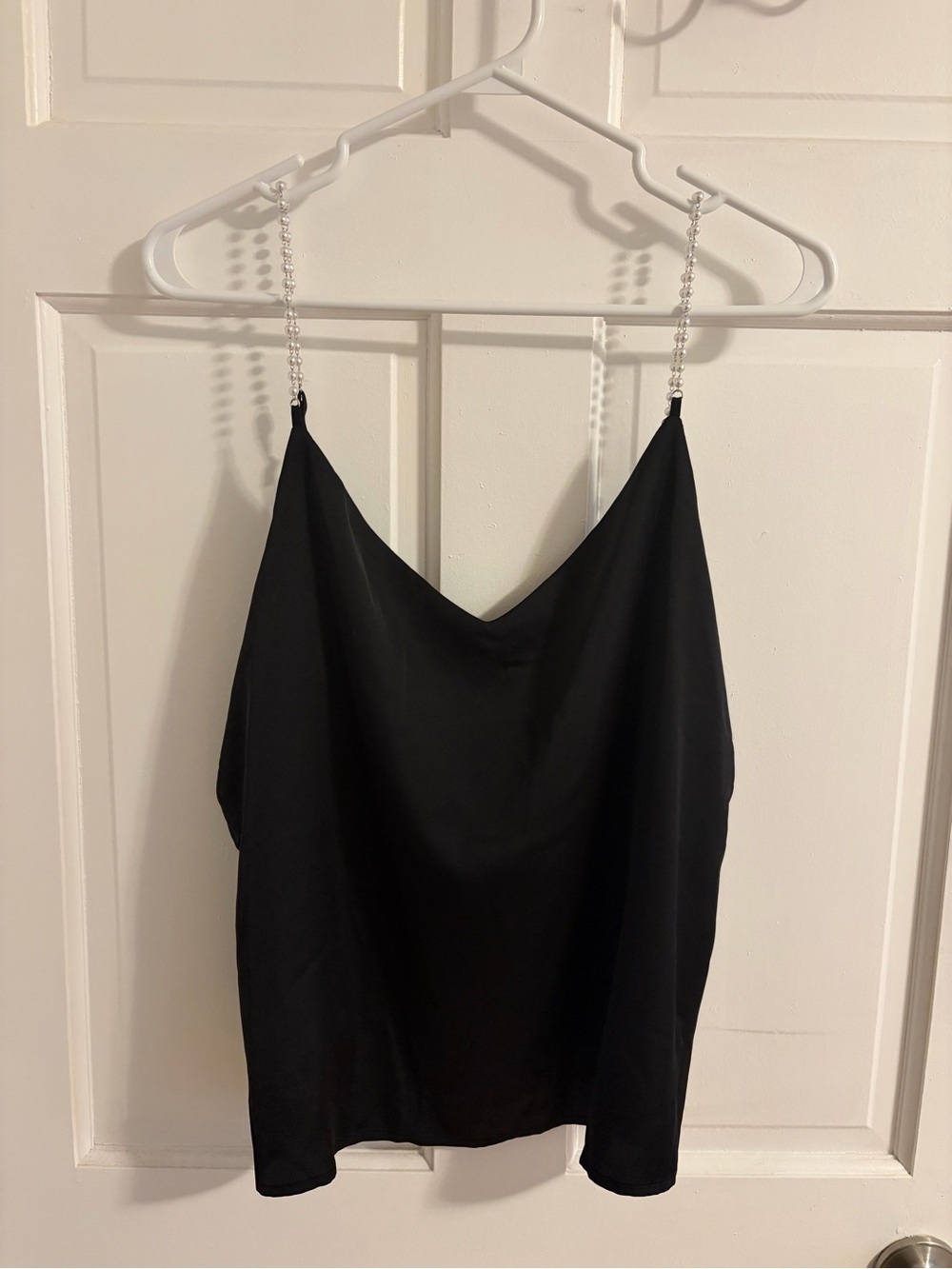 Rachel Zoe Black Top with Beaded Straps